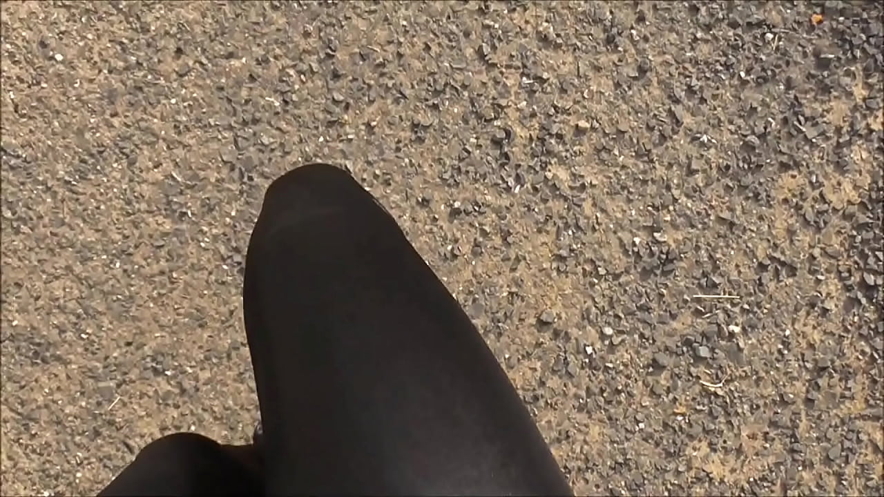 black leggings walking