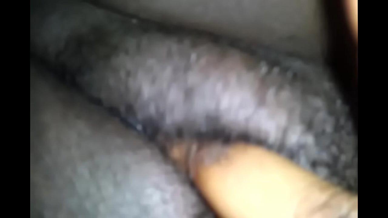 Close up black pussy fingered