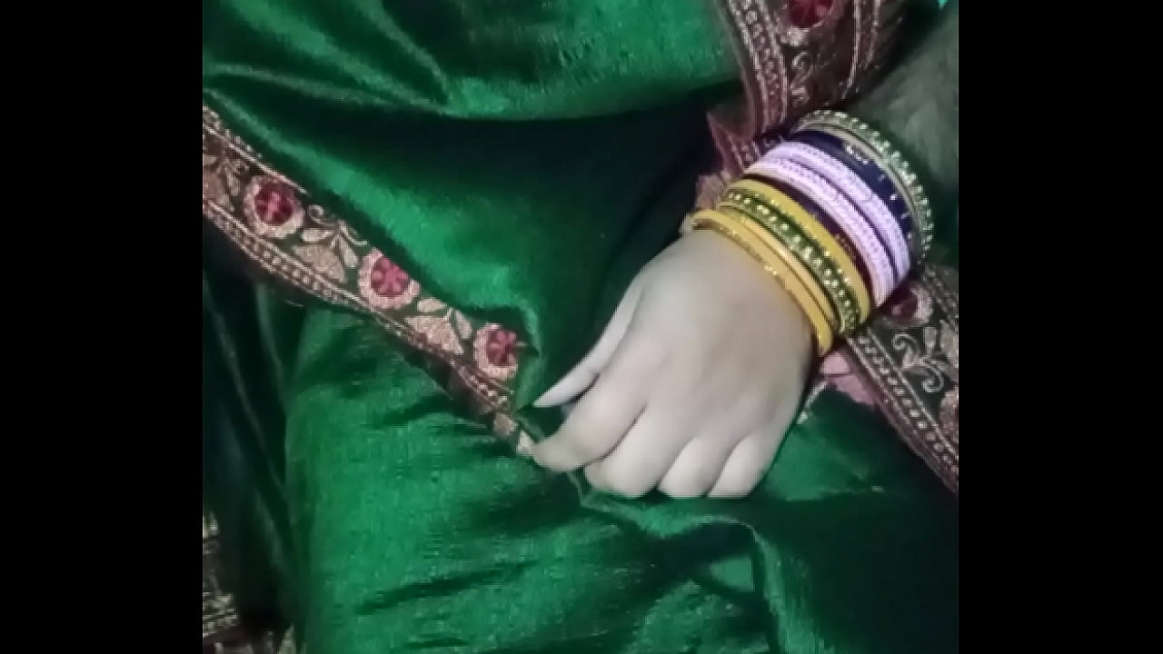 Sissy femboy trying green Saree