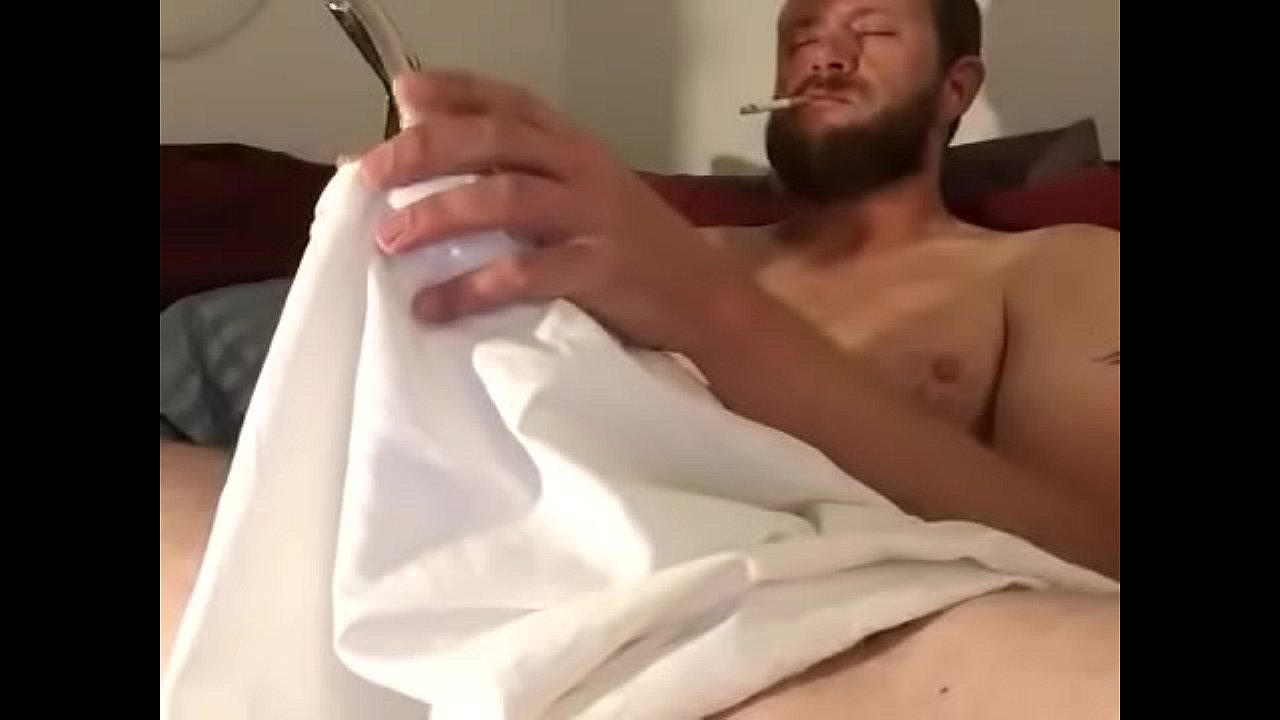 Jerking on hung dick