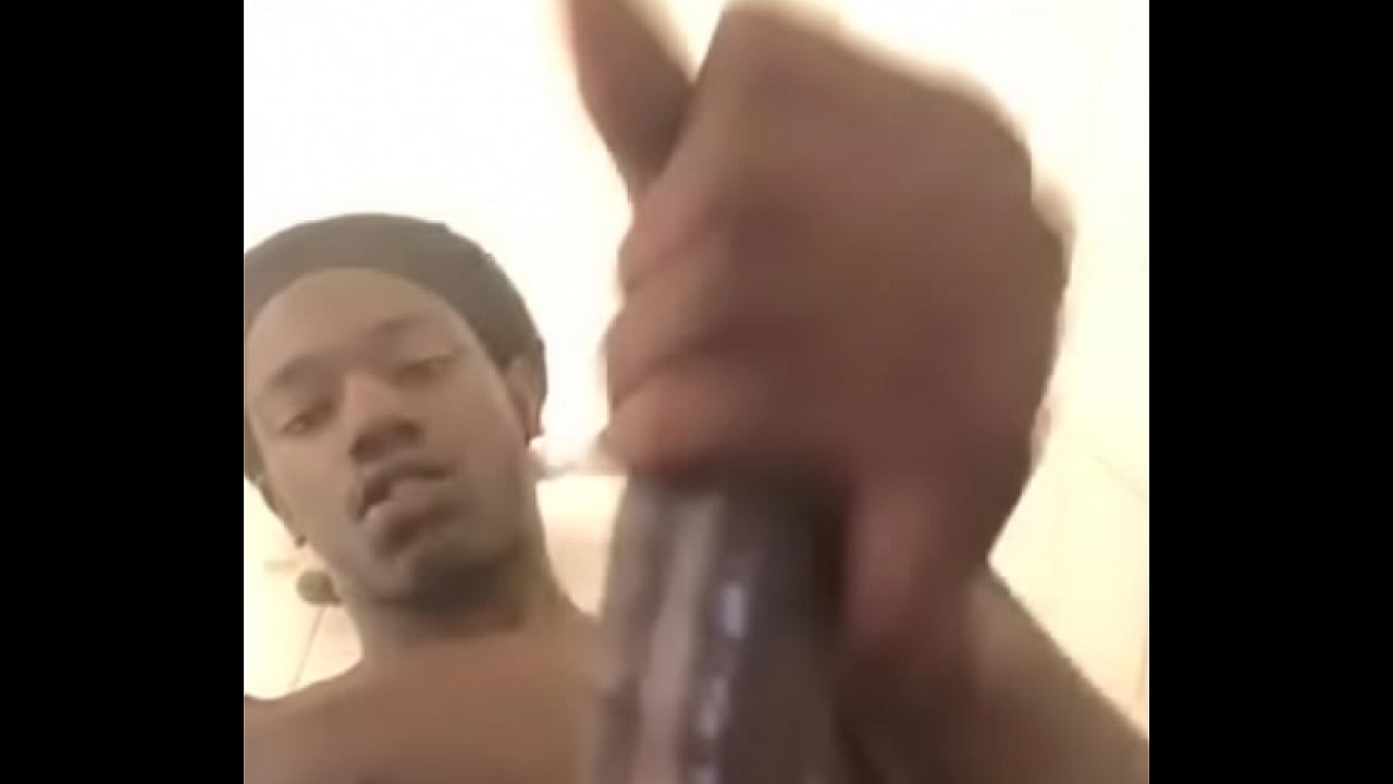 Black cock getting jerked off