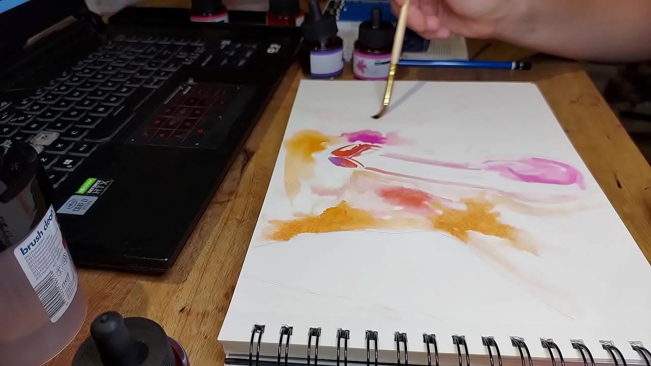 Liquid paint art - painted dickpic