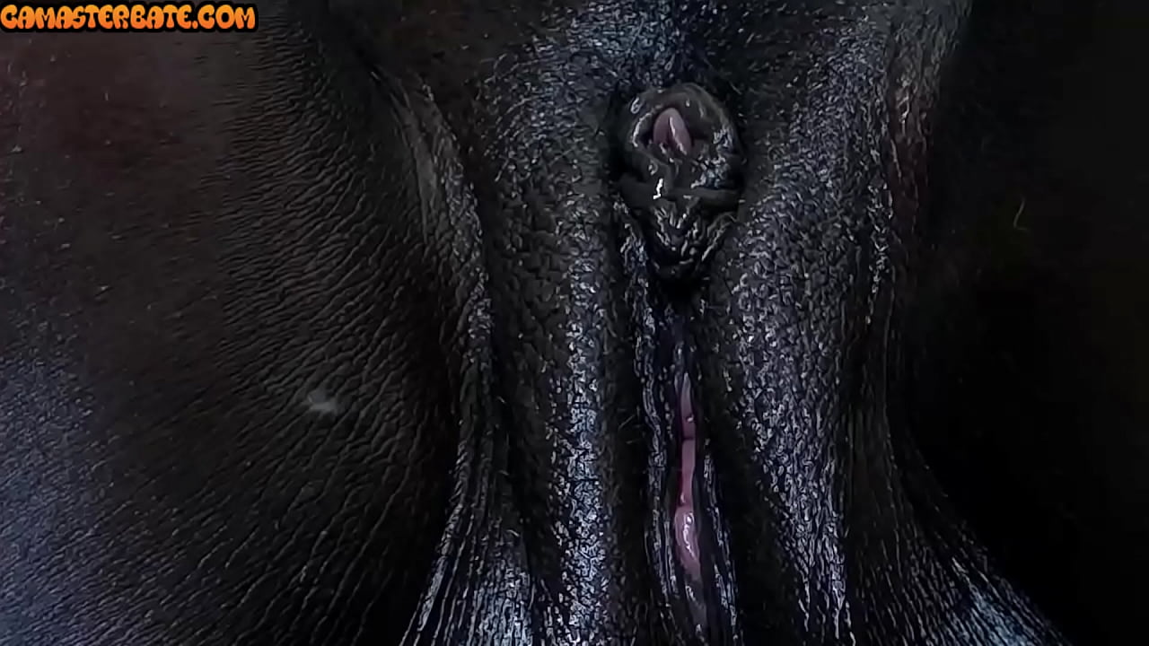 Very black pussy up close, lick it all