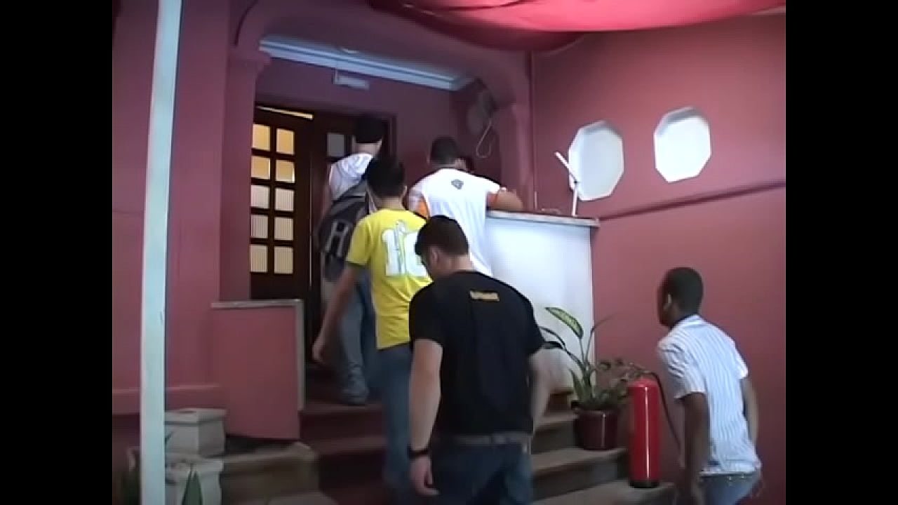 Two gay Emanoel Blay and Juan Carlos massive hunks suck and fuck on the stairs