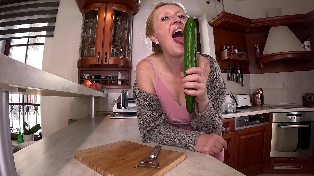 Kitchen fun with a cucumber