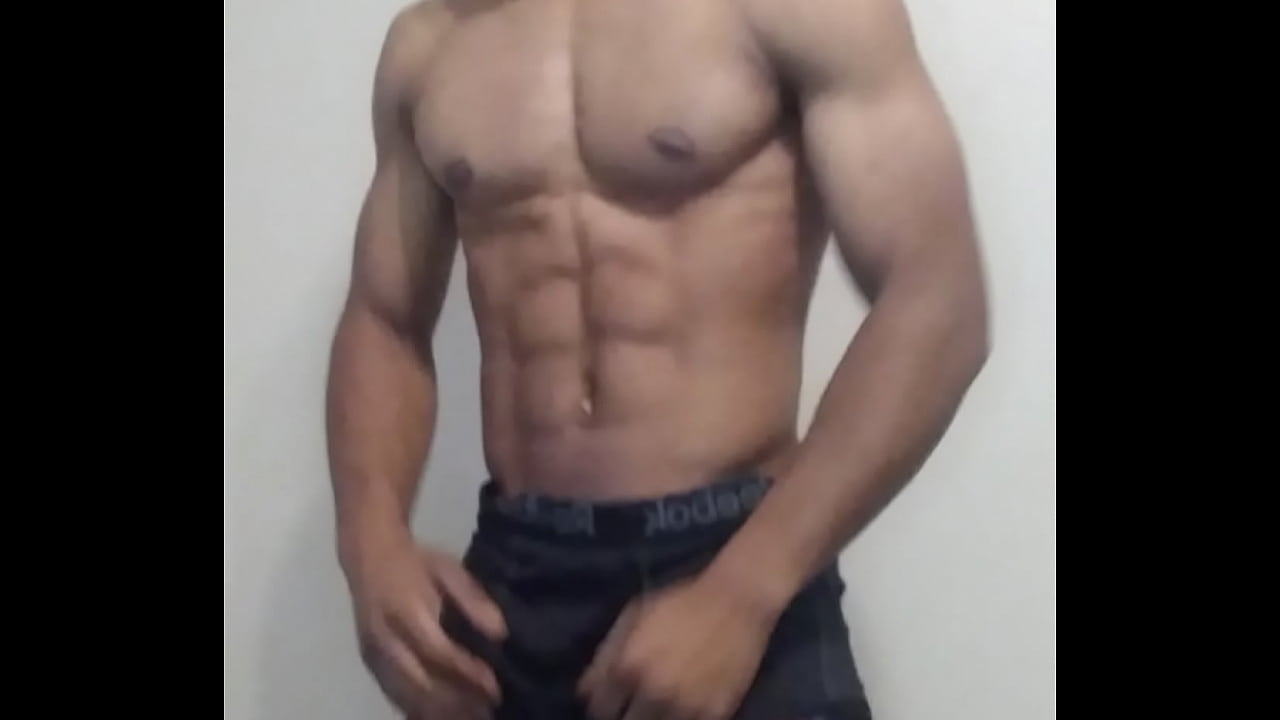 Hot black man sweaty workout before unloading big uhaul