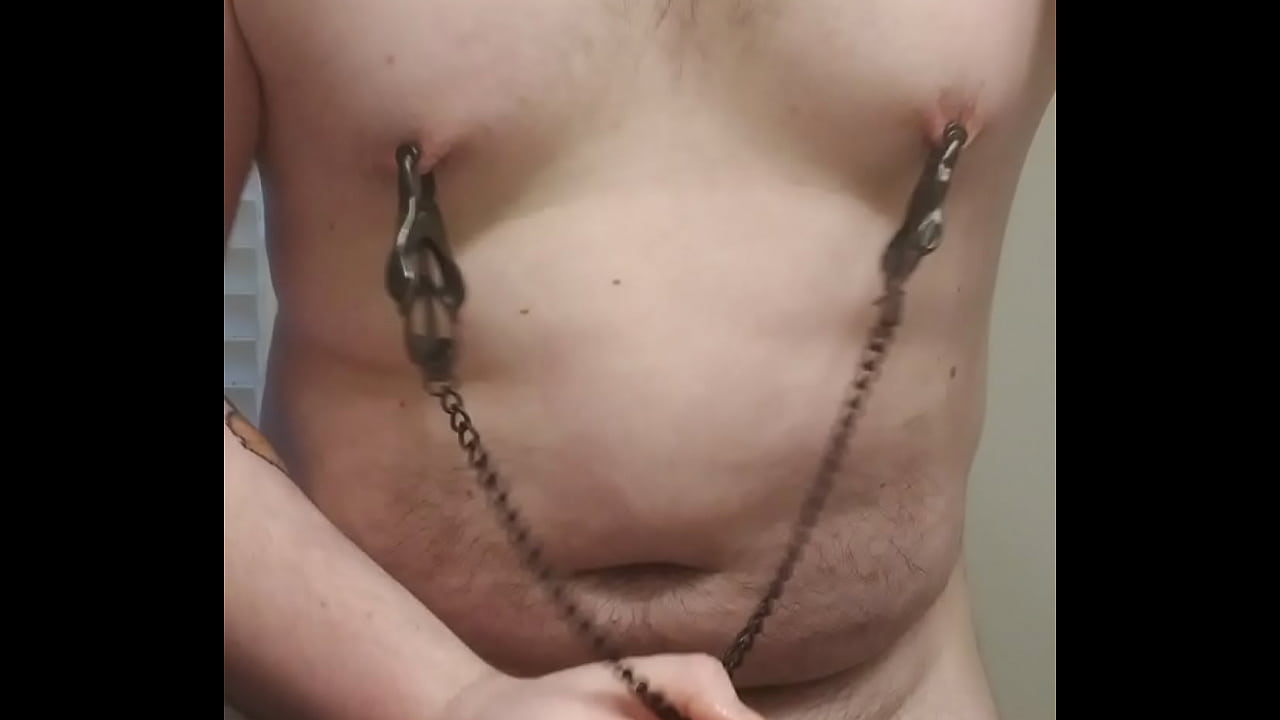 Fatty tugging nipple clamps for you