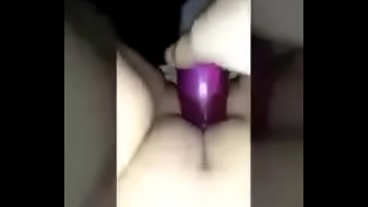 Bald pussy with a dildo gets hammered good fucking cum covered toy for youWife fucked bald pussy with a dildo