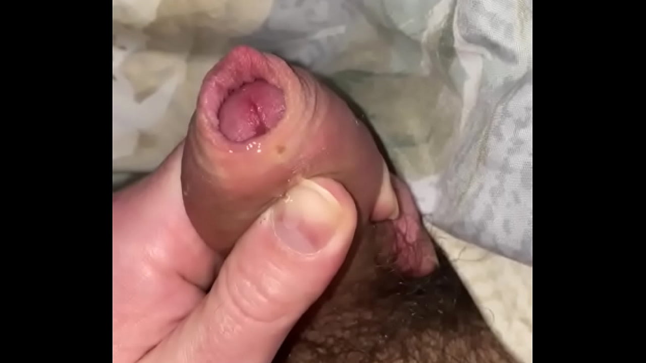 Uncut cock lots of precum