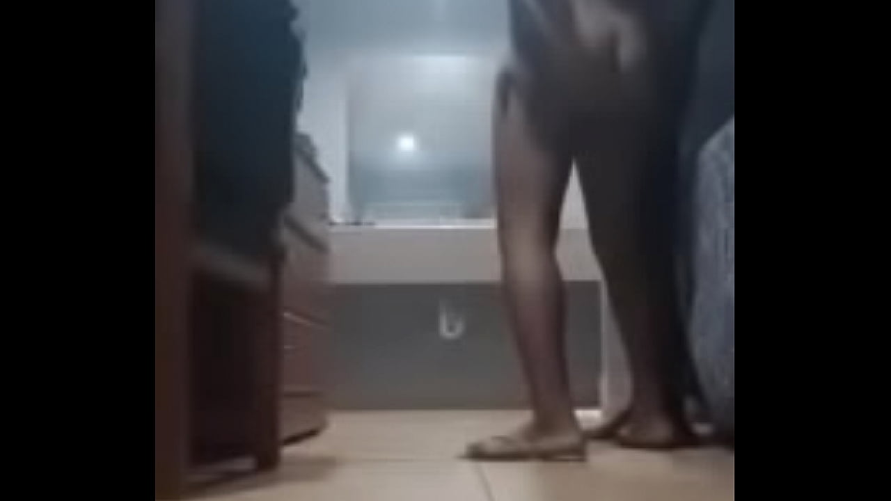 Ebony in backroom fucking in booth