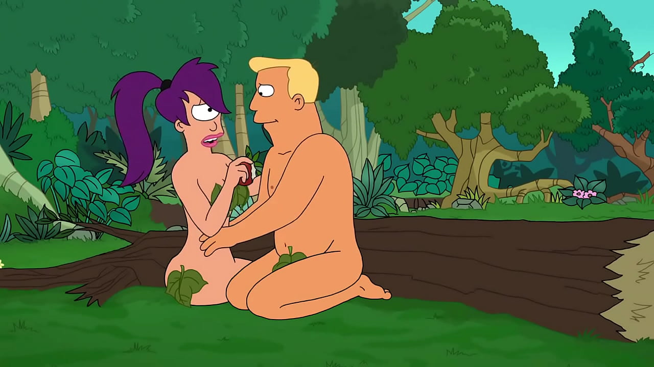 Futurama Leela Naked Eve leaves