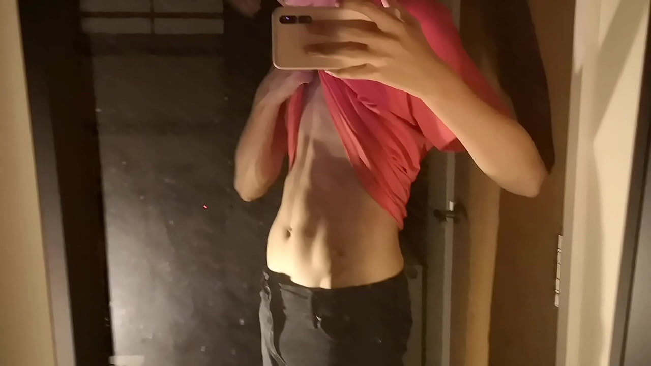 Sexy abs wank