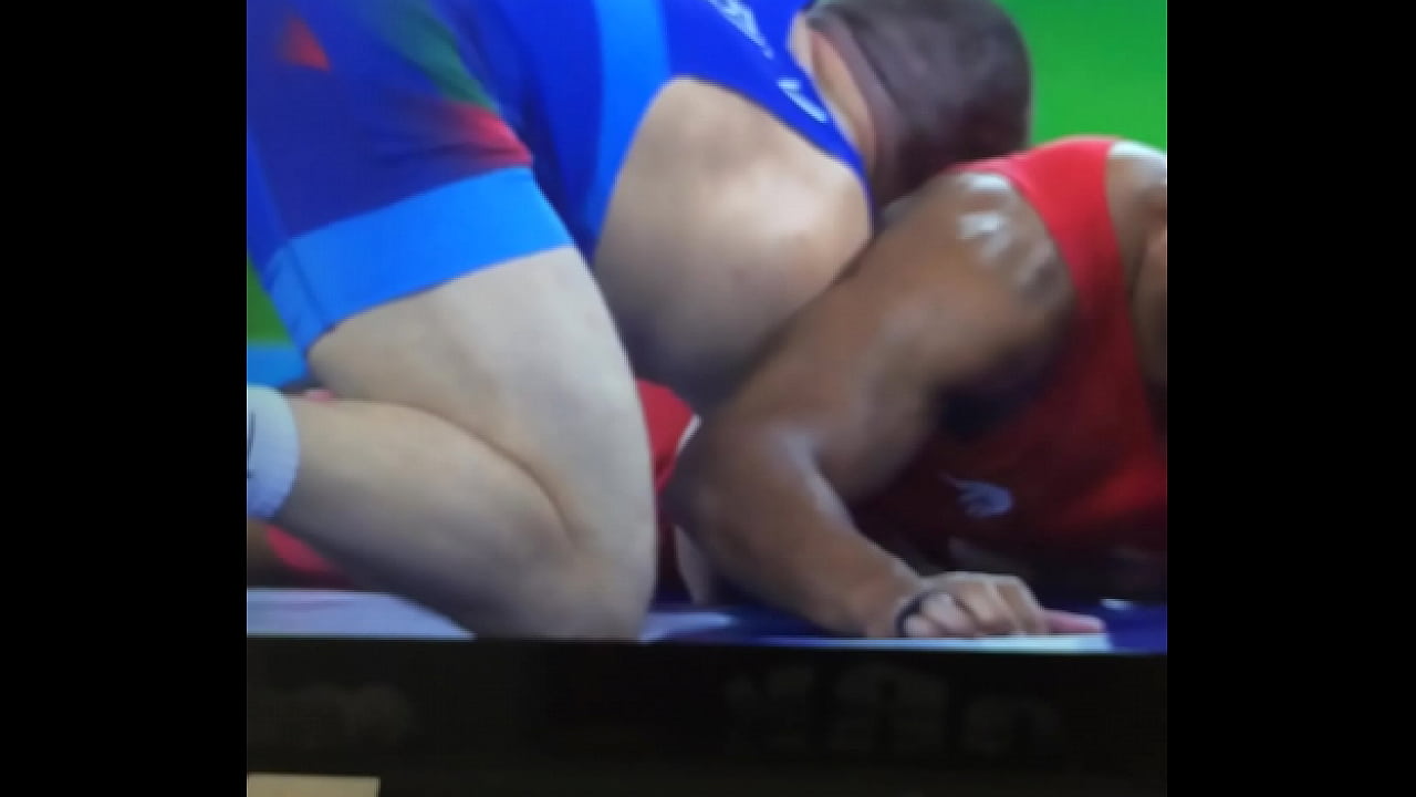 Wrestler Rubbing Ass