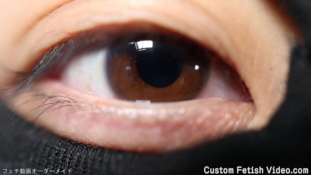 Close-up video of a woman's eyeball