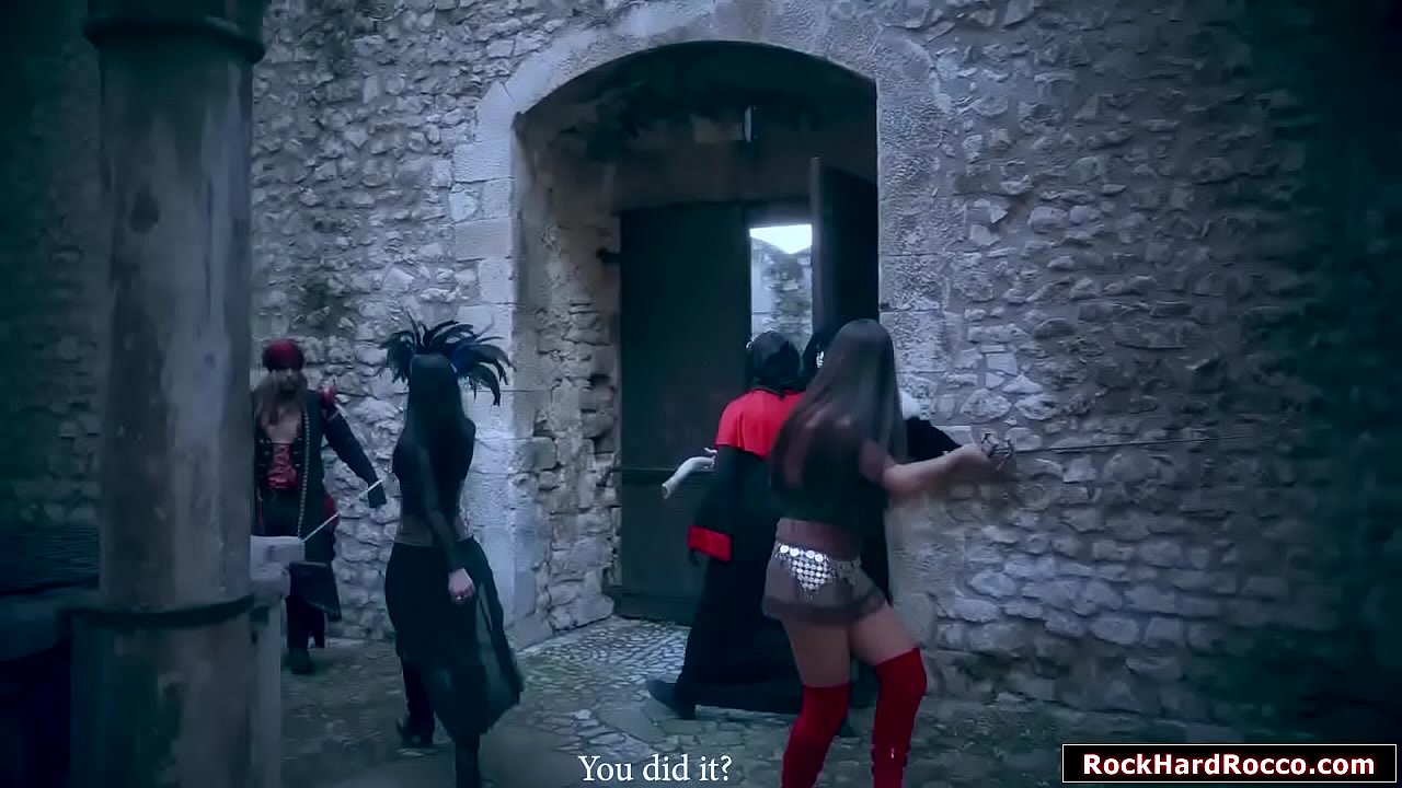 Time magician is so angry because one of his guards helps the witch to escape.She starts throating the guy who helps her escape and in return the guy licks her pussy and ass to makes it wet.After that,the guy fucks her tight wet ass deep and hard.
