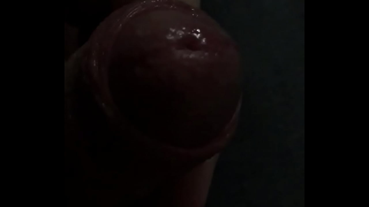 Playing with uncut cock