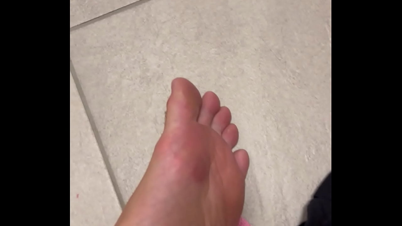 Cumming on my own foot thinking of my wife