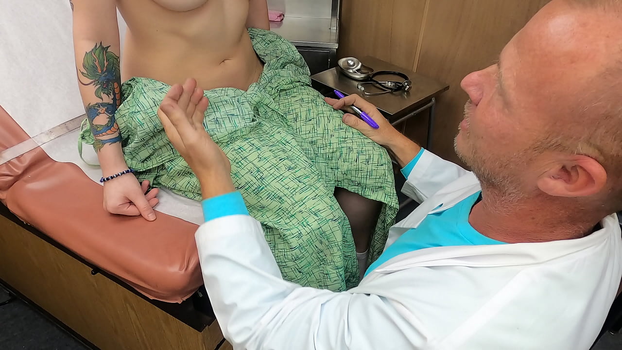 Girl Gets her tits felt up by Perv Doctor