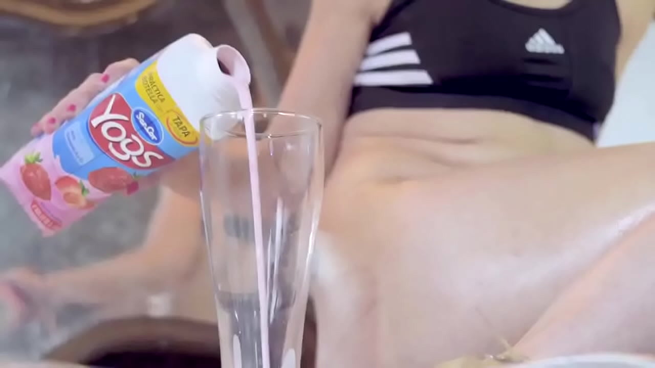 YOGURT MILK ENEMA  ANAL PLAY   OIL IN MY ASS.