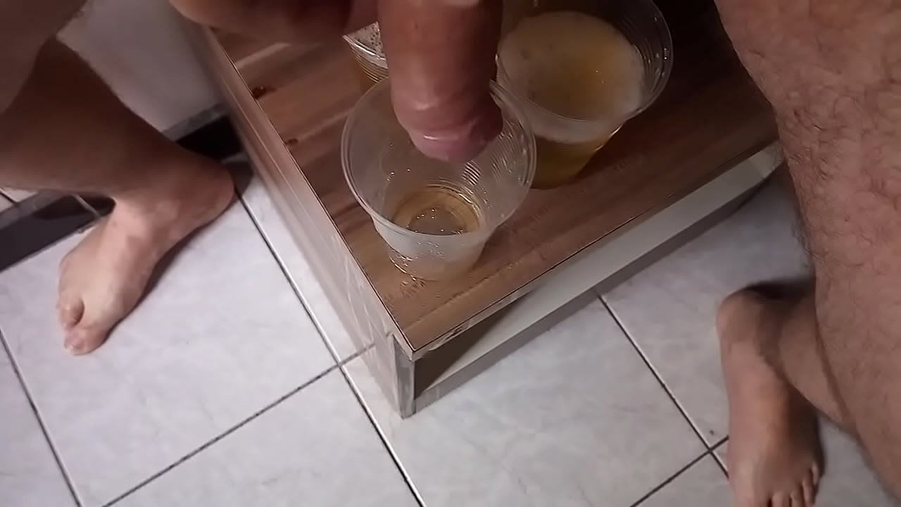 Pissing in cups and bottle