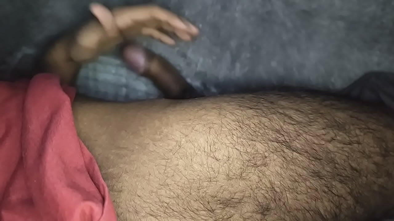 Indian boy playing with cock in winter