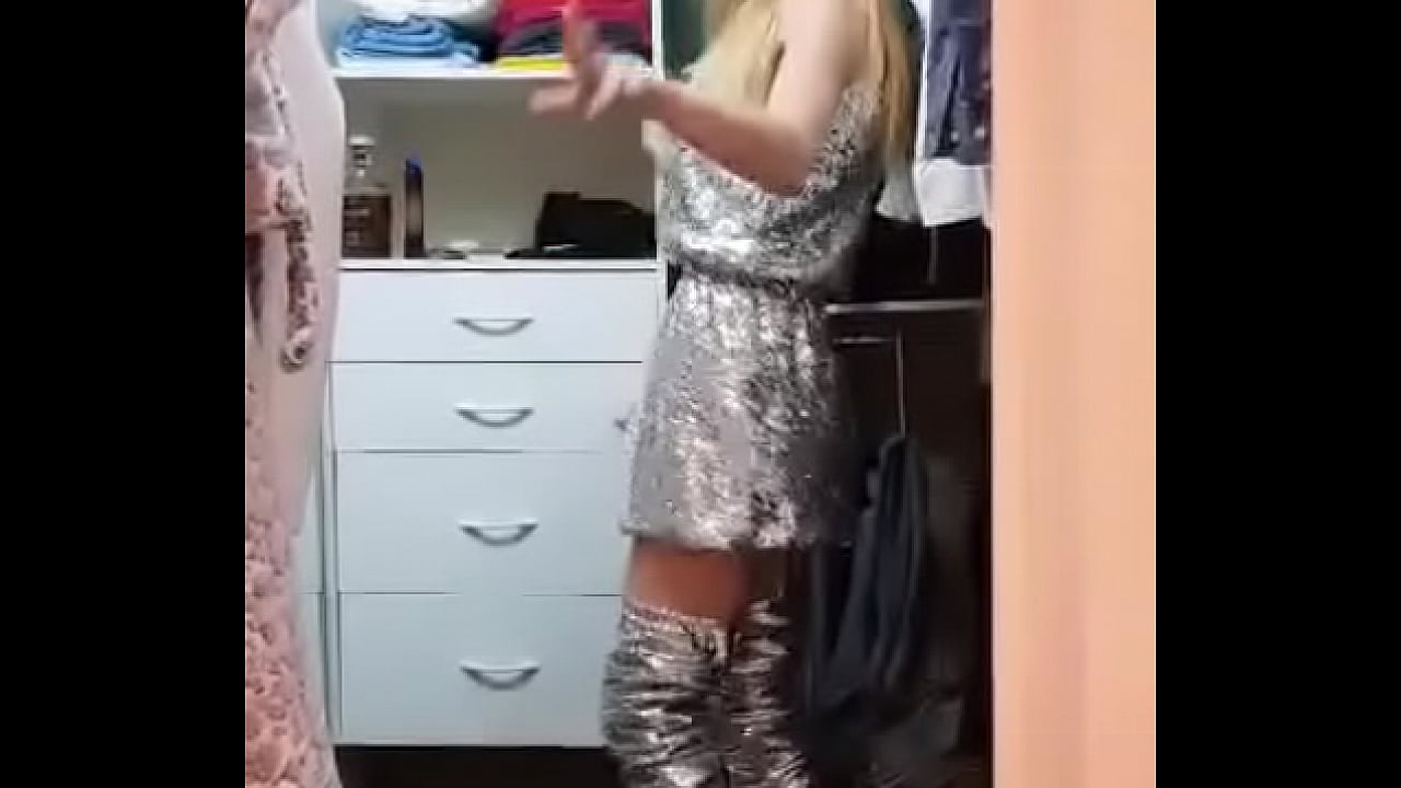 Bling bling mini dress and boots