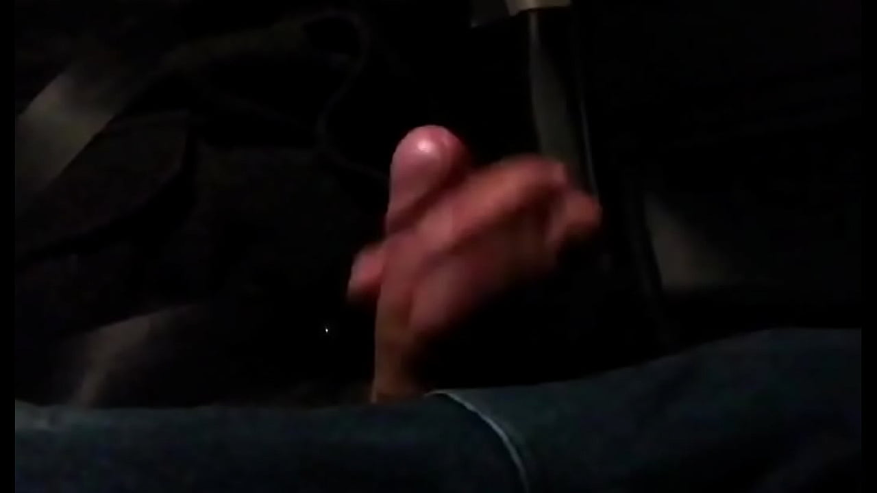 Cute guy jerking in car