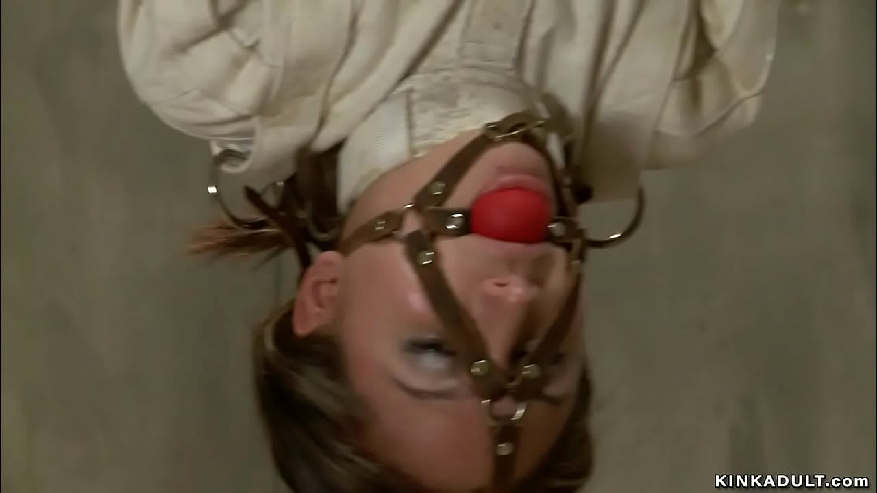 Therapist James Mogul ties and gags campus girl Gabriella Paltrova in his office and fucks her with dildo then puts her in straitjacket and hangs for ankles in Insane asylum