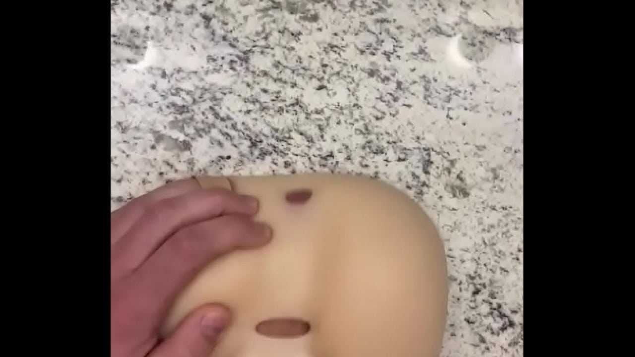 Exploding cum out of toy pussy