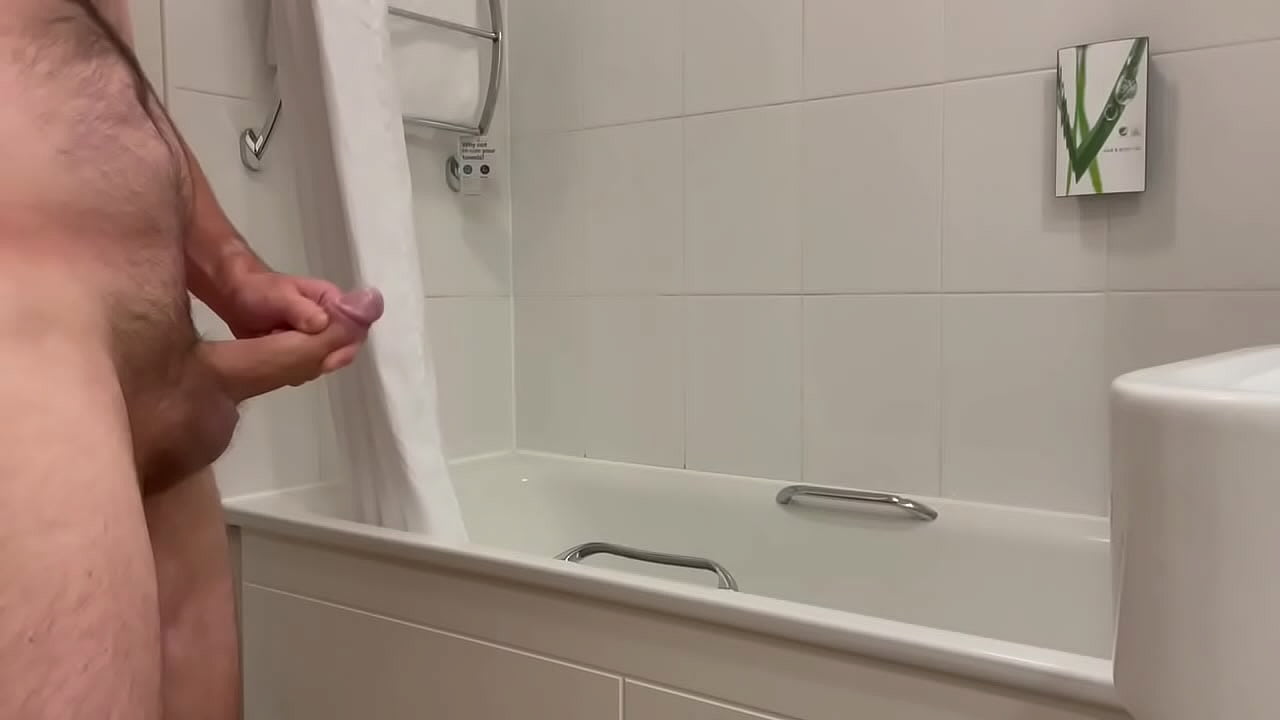 Pissing with hard cock