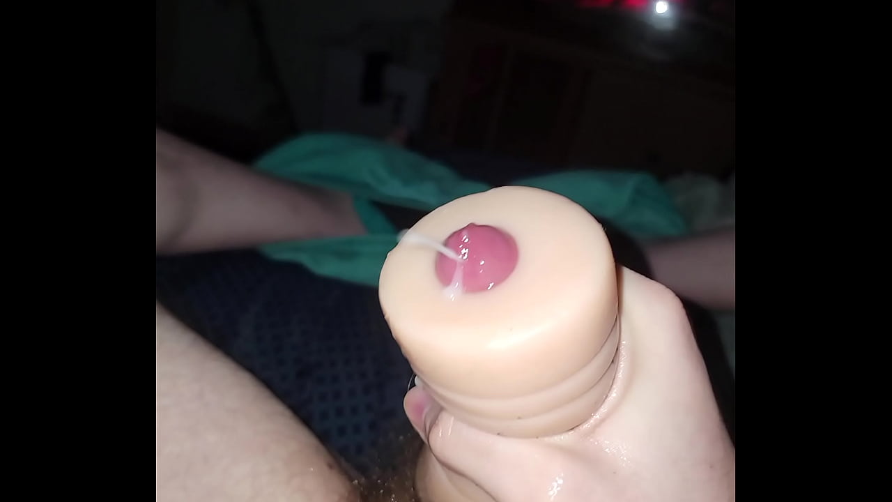 Huge cumshot through toy.