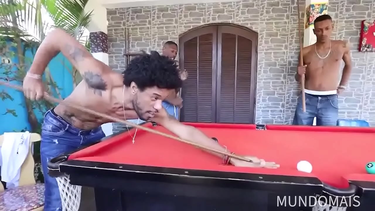 Sticking his stick, pool stick and balls up his ass