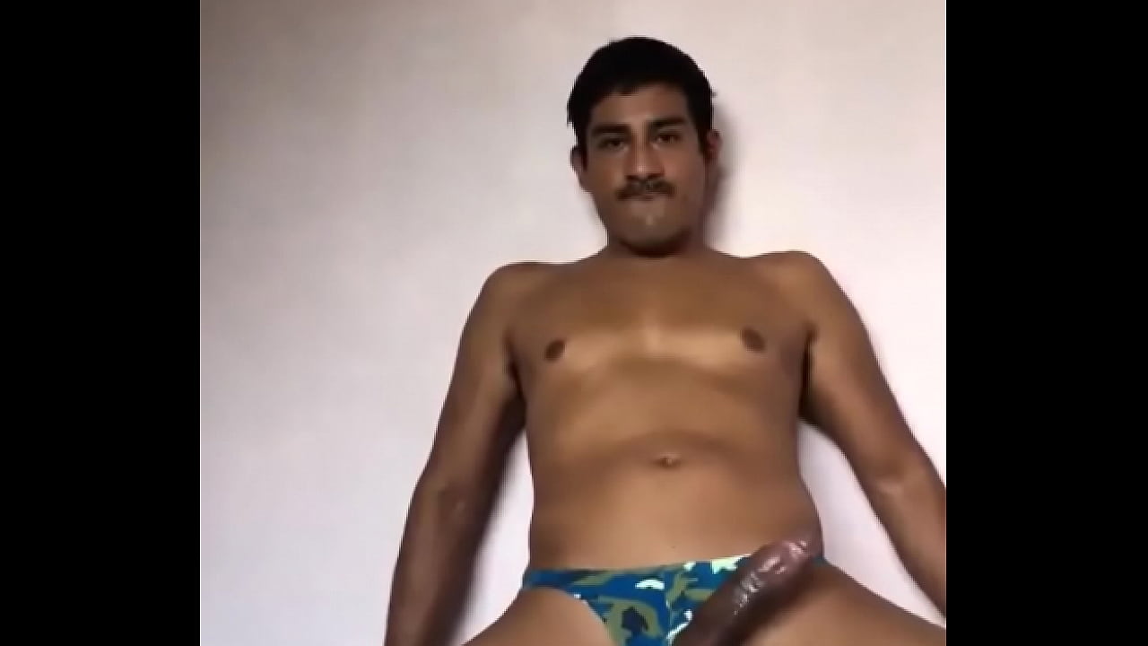 Handsome mexican male masturbating