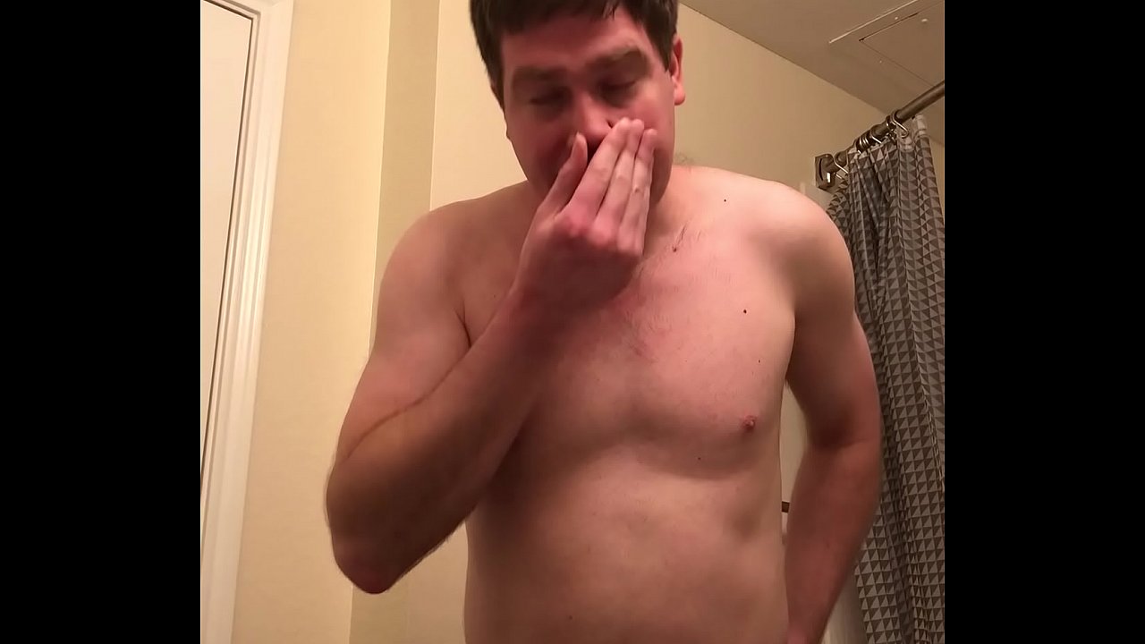 guy with muscles cries facing camera during self discipline