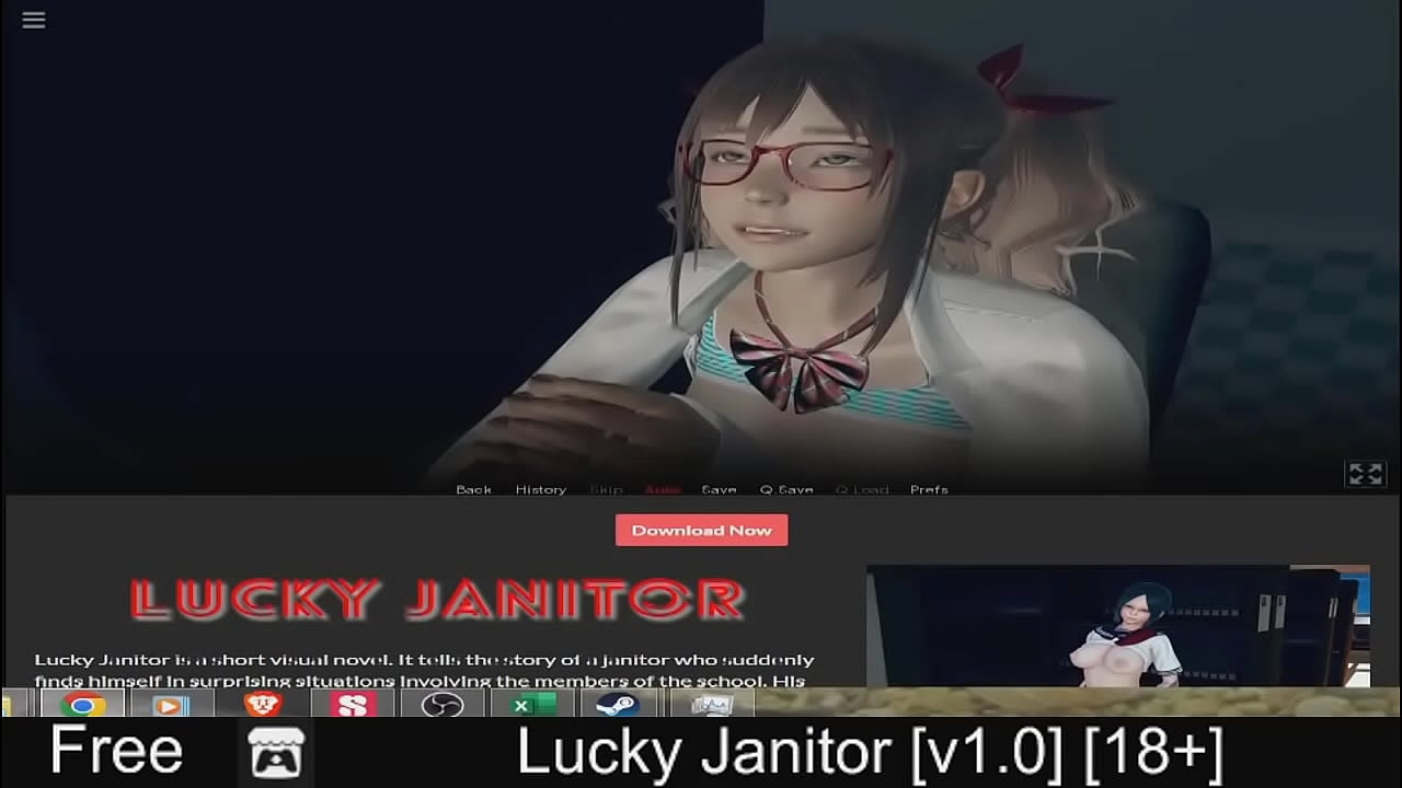 Lucky Janitor (free game itchio ) Visual Novel