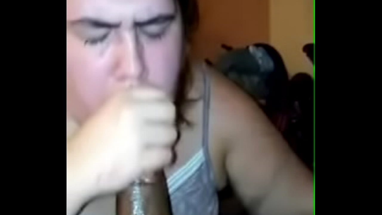 Sloppy blowjob BBW BBC saliva messy