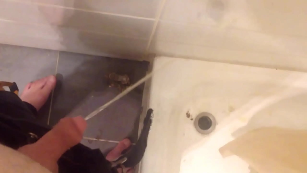 Just pissing in the shower of my step cousin