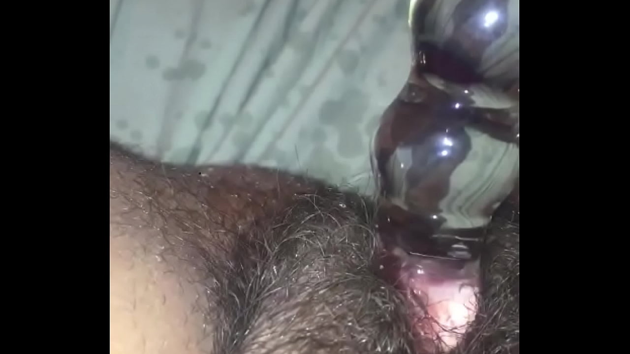 Pussy wet on dildo