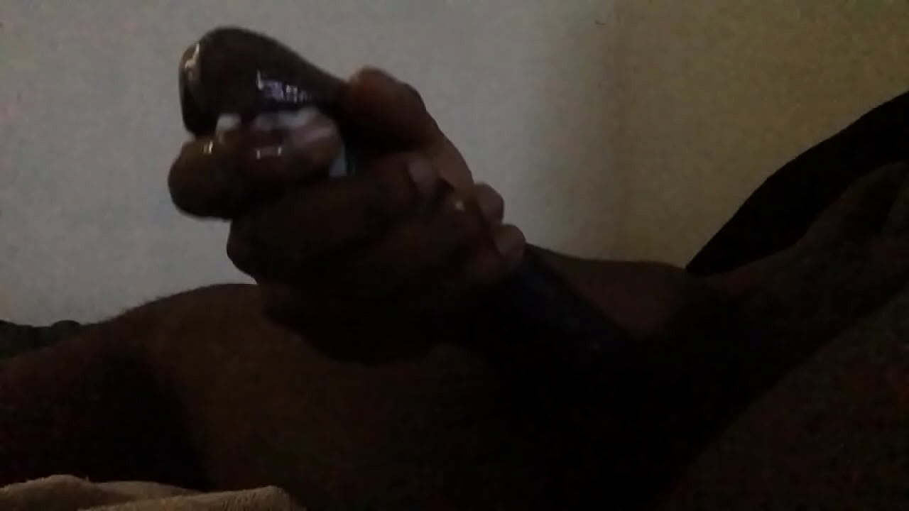 Big black cock solo cum