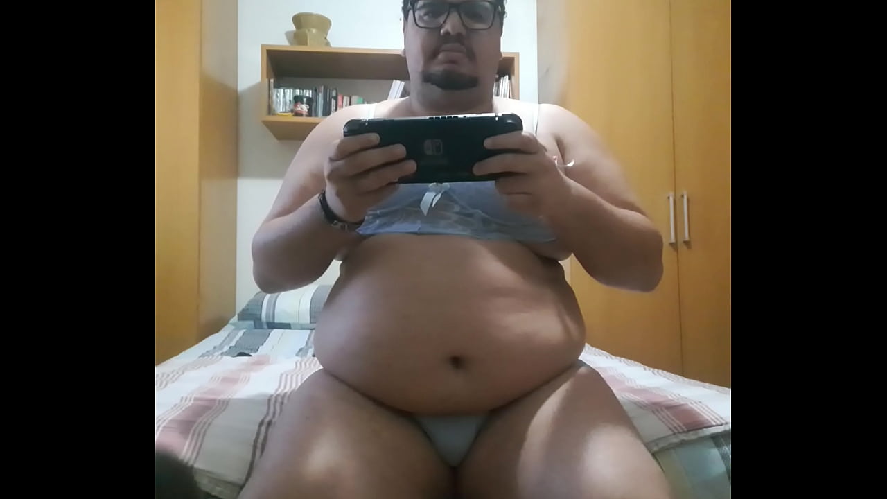 chubby boy playing nintendo switch