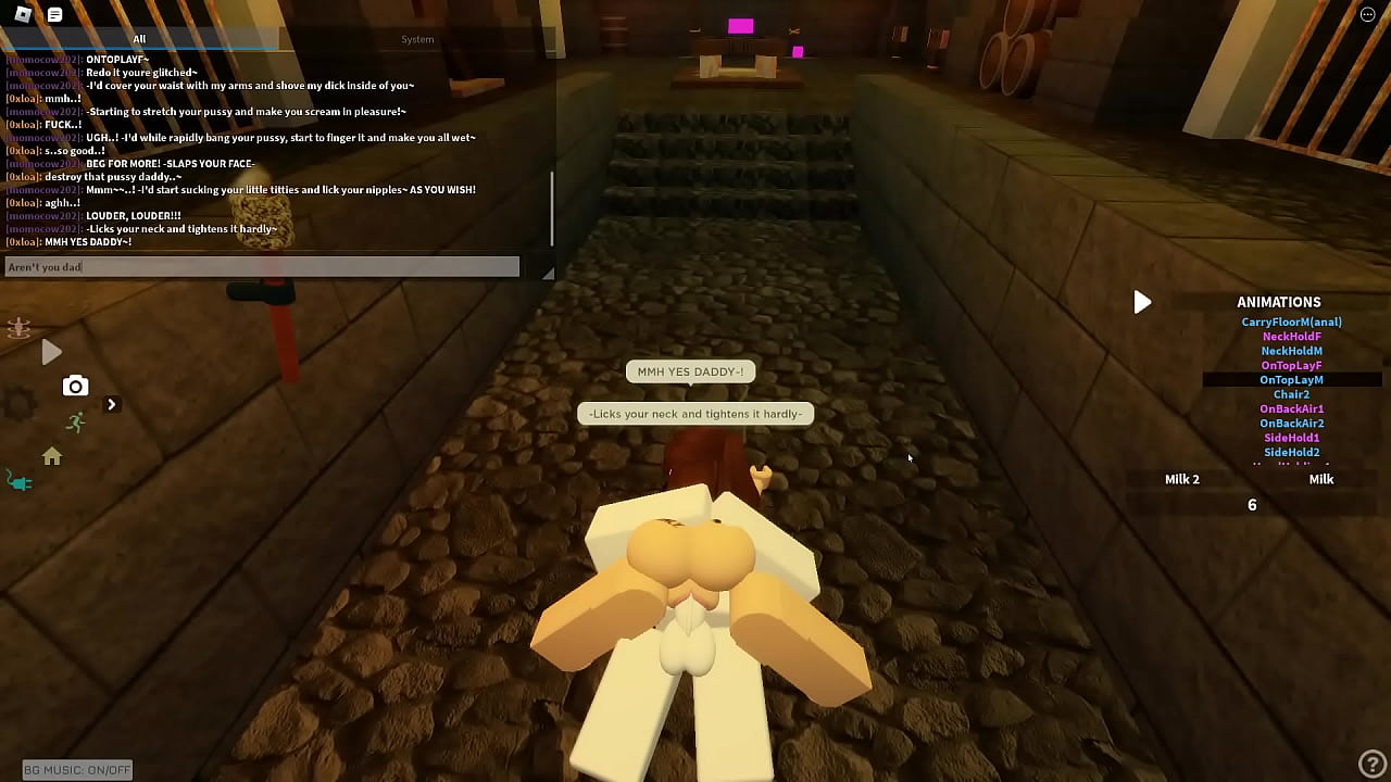 Roblox destroying this petite hoe's wet holes with my big cock