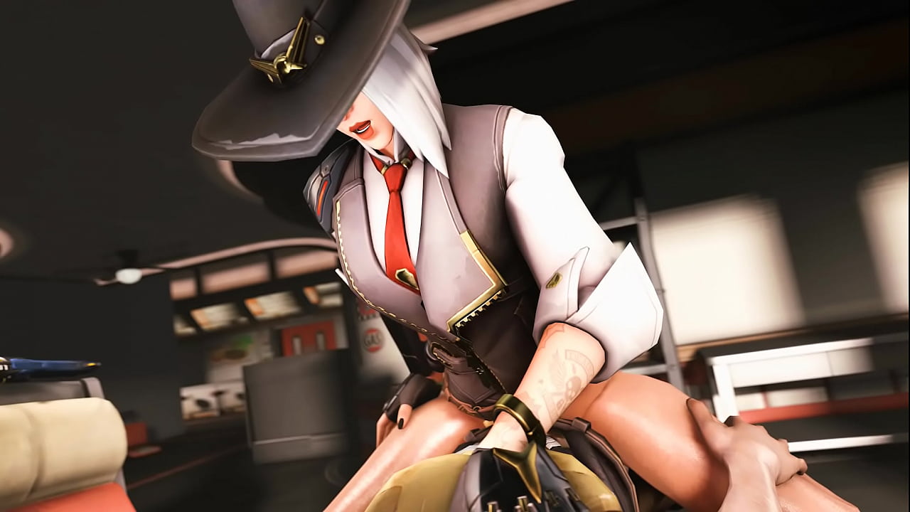 Ashe from Overwatch rides you like crazy