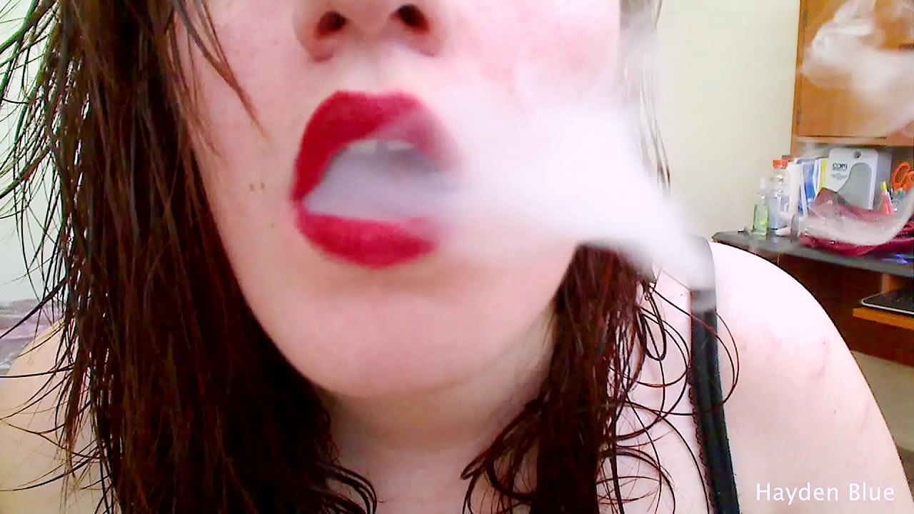 Hayden Blue BBW smoking double marlboro cigarettes for your fetish