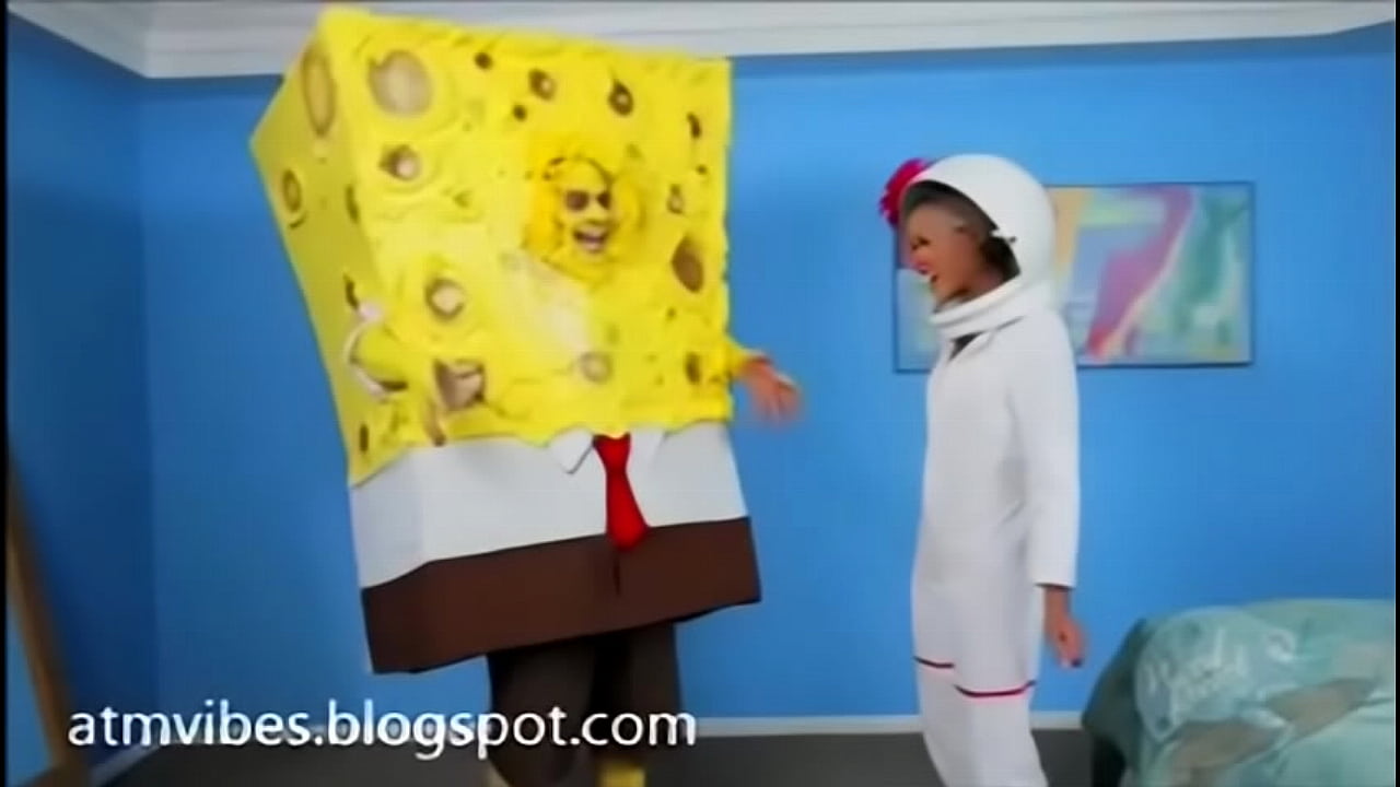 Teen giving head to sponge bob