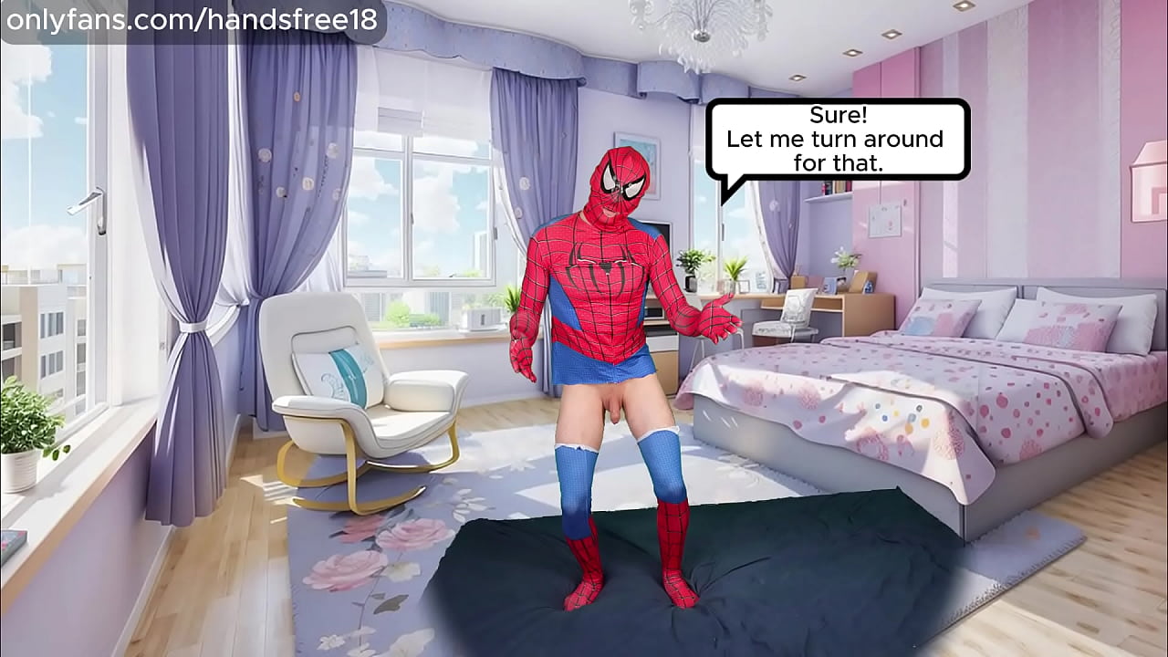 Submissive Spiderman is doing everything you tell him