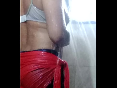 Indian cross dresser CD Aarya in shower