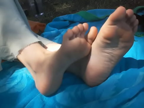 Female showing soles