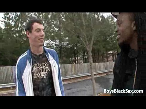 Black boy and white guy in interracial gay scene 04