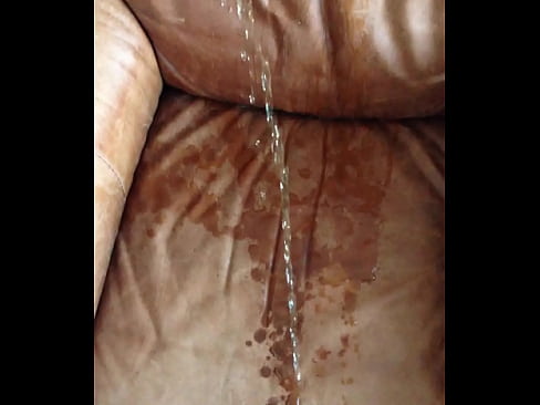 Pissing on a Leather chair