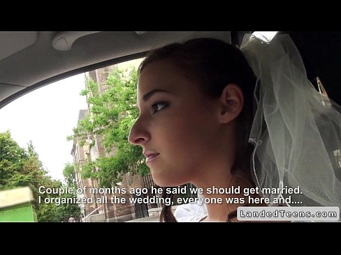 Rejected bride blowjob in car in public